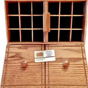 Wald Works 𝐶𝑢𝑠𝑡𝑜𝑚 𝑀𝑎𝑑𝑒 100% Oak Jewelry Chest